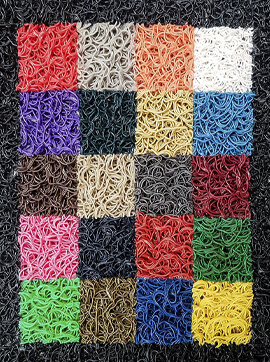 Ribbed/Spaghetti Pattern Anti-Slip Rubber Mats